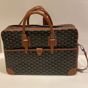 Goyard Ambassade Monogram Brown Canvas Briefcase - Luxury Designer Work Bag